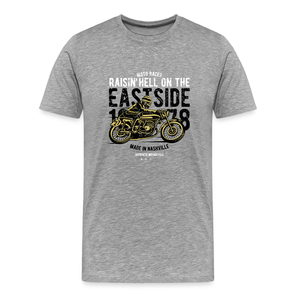 Männer Premium T-Shirt EASTSIDE BIKE - Grau meliert