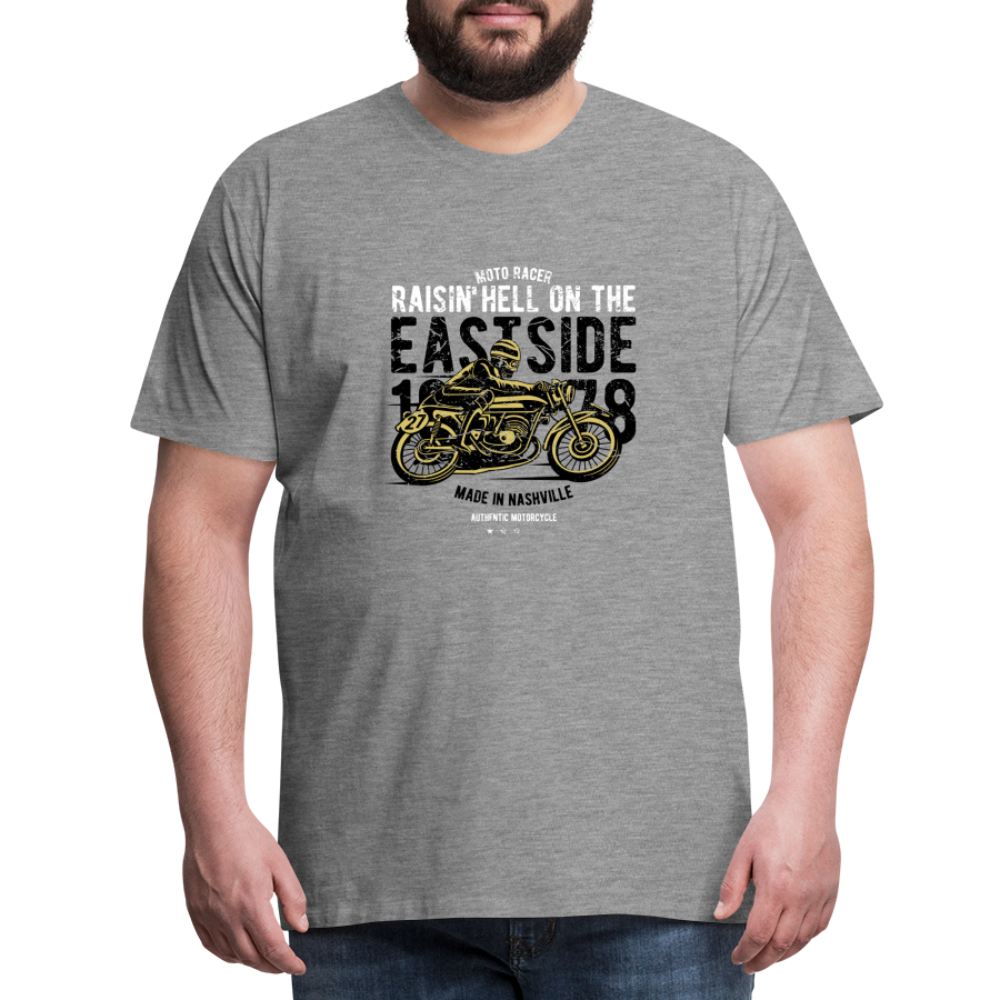 Männer Premium T-Shirt EASTSIDE BIKE - Grau meliert