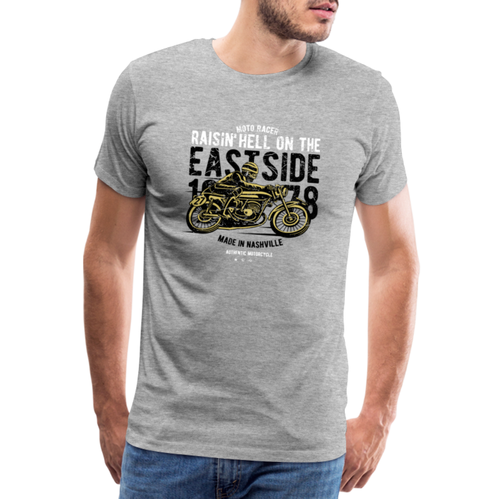 Männer Premium T-Shirt EASTSIDE BIKE - Grau meliert