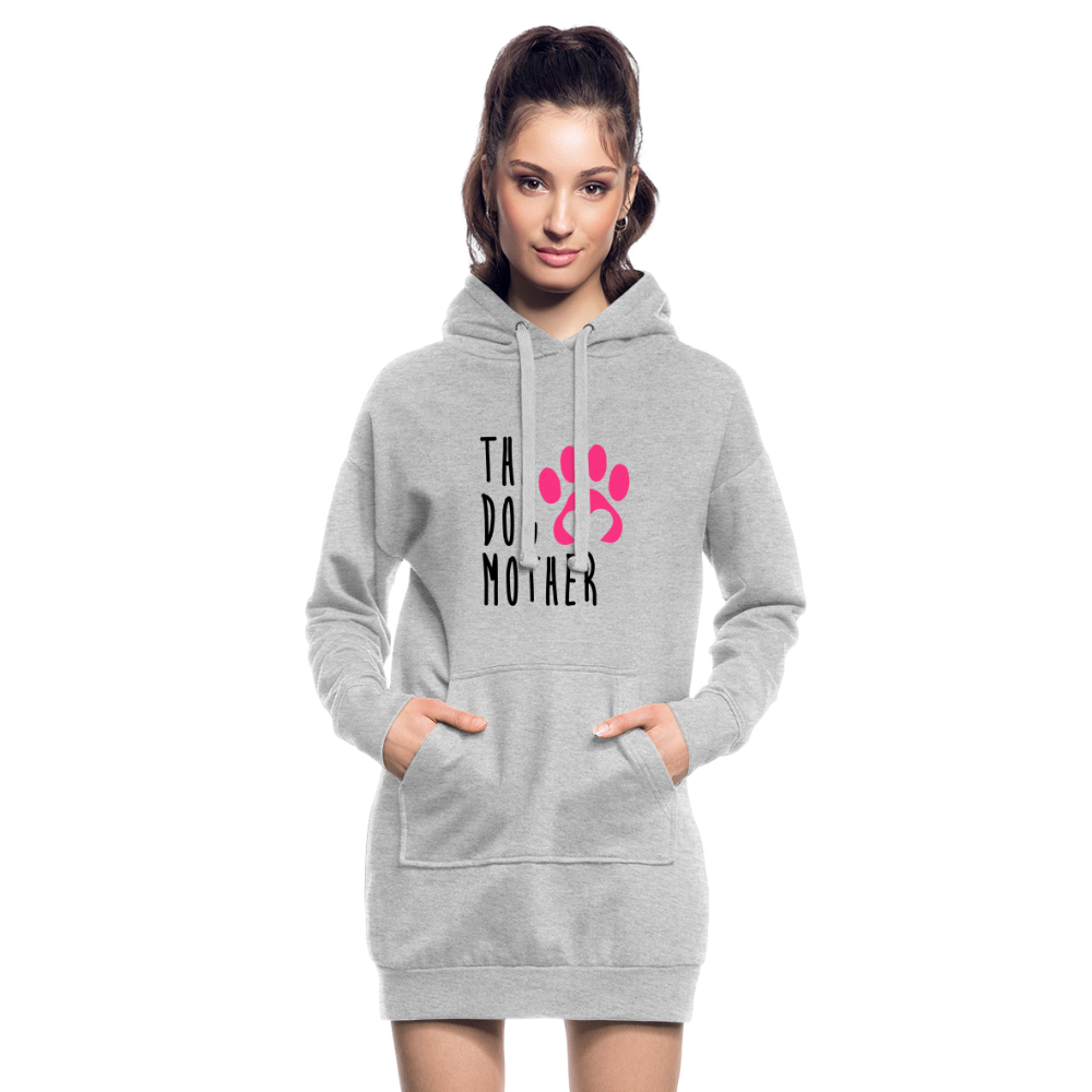 Hoodie-Kleid THE DOG MOTHER - Grau meliert