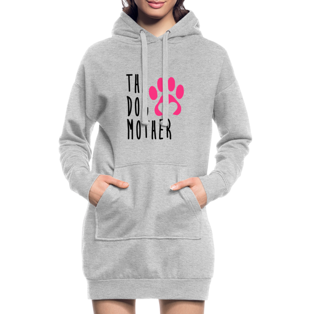 Hoodie-Kleid THE DOG MOTHER - Grau meliert