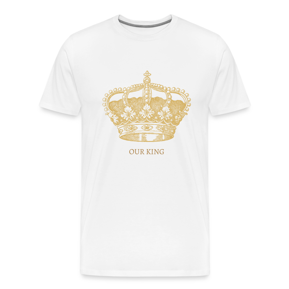 Männer Premium T-Shirt KING - weiß