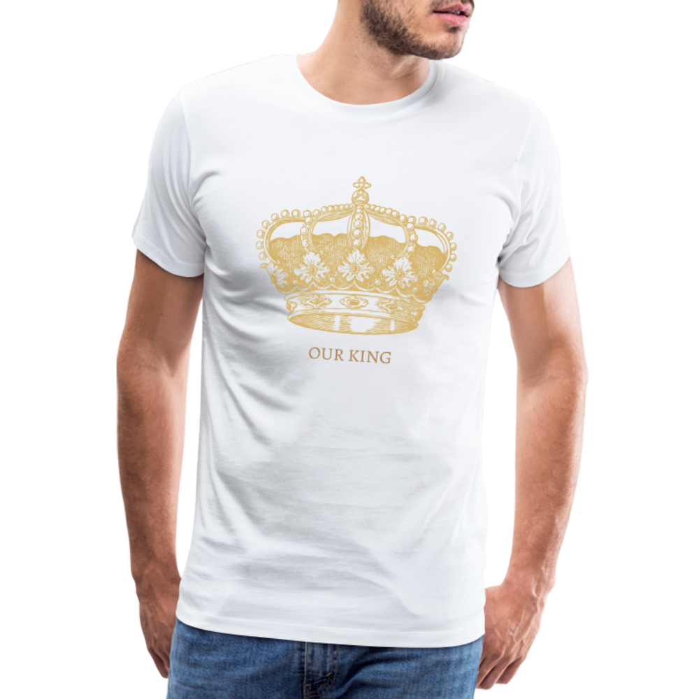 Männer Premium T-Shirt KING - weiß