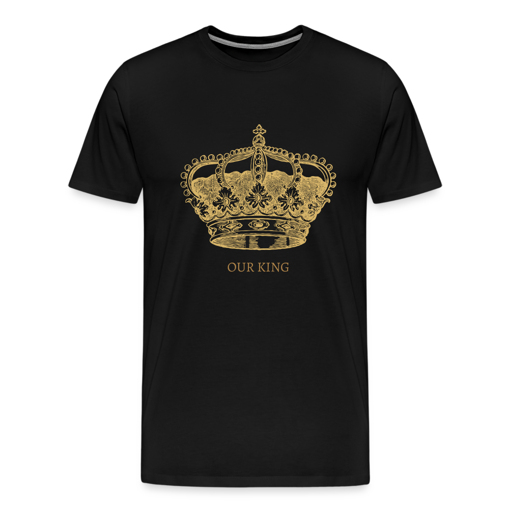 Männer Premium T-Shirt KING - Schwarz