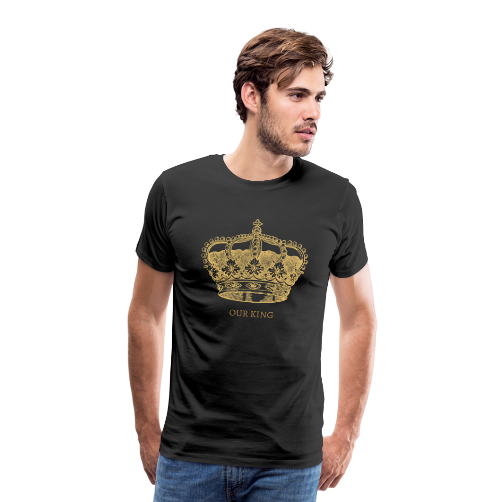 Männer Premium T-Shirt KING - Schwarz