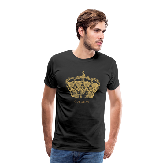 Männer Premium T-Shirt KING - Schwarz