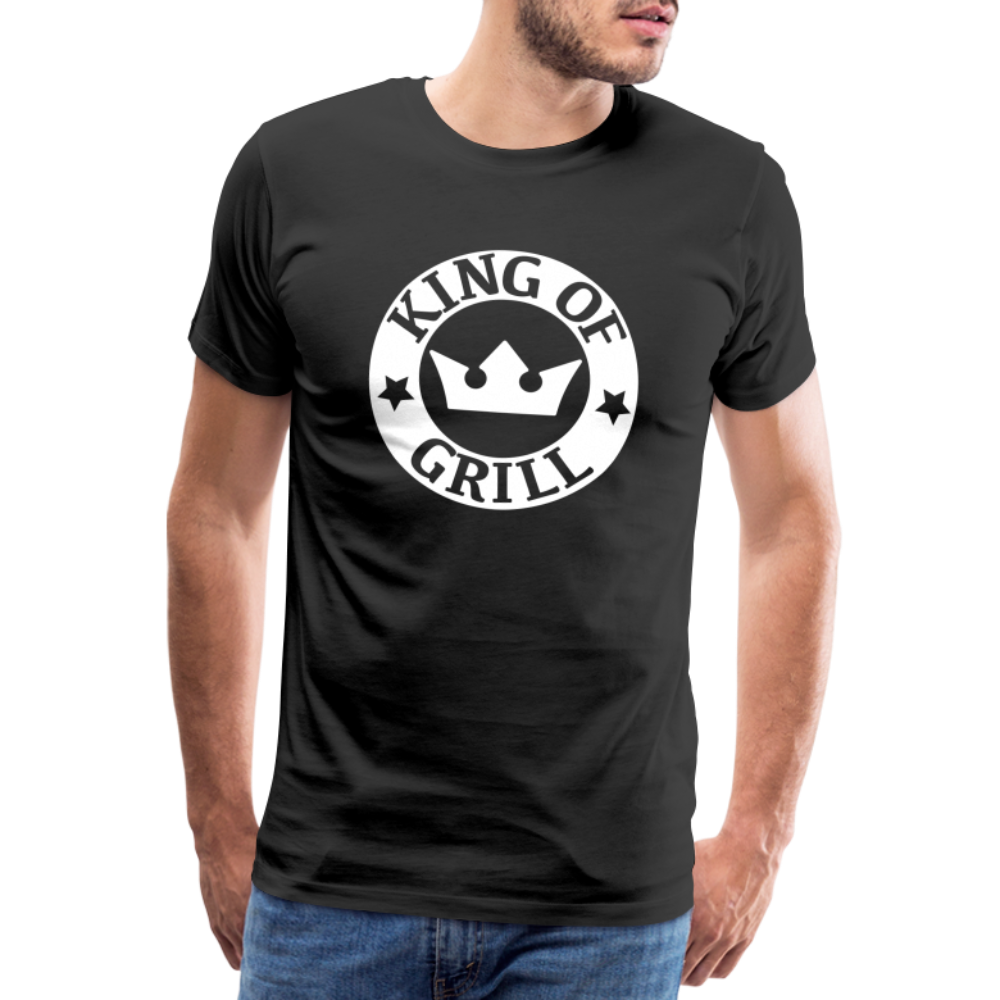 Männer Premium T-Shirt KING OF GRILL - Schwarz