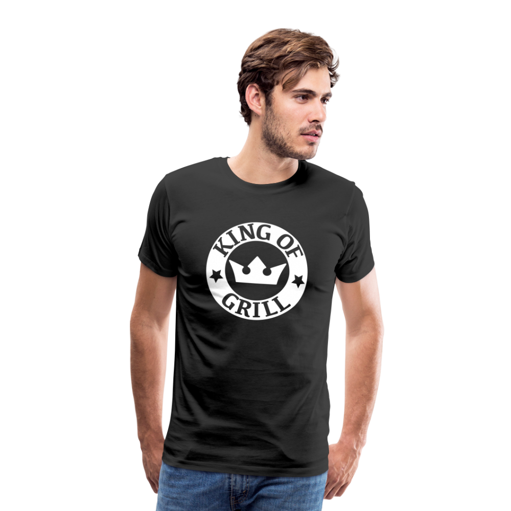 Männer Premium T-Shirt KING OF GRILL - Schwarz