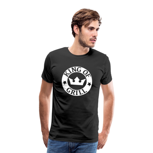 Männer Premium T-Shirt KING OF GRILL - Schwarz