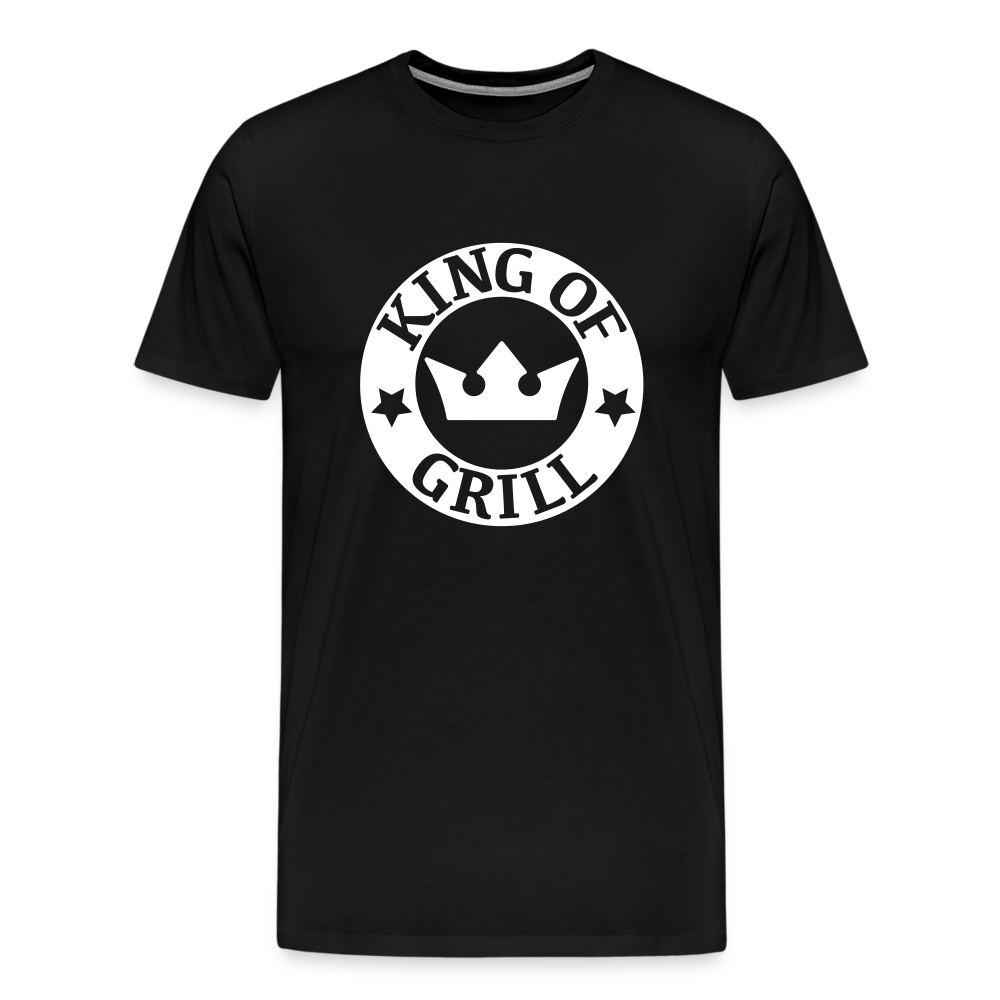 Männer Premium T-Shirt KING OF GRILL - Schwarz