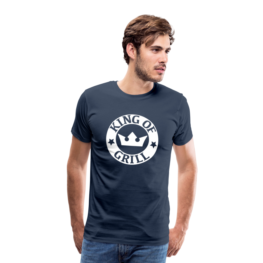 Männer Premium T-Shirt KING OF GRILL - Navy