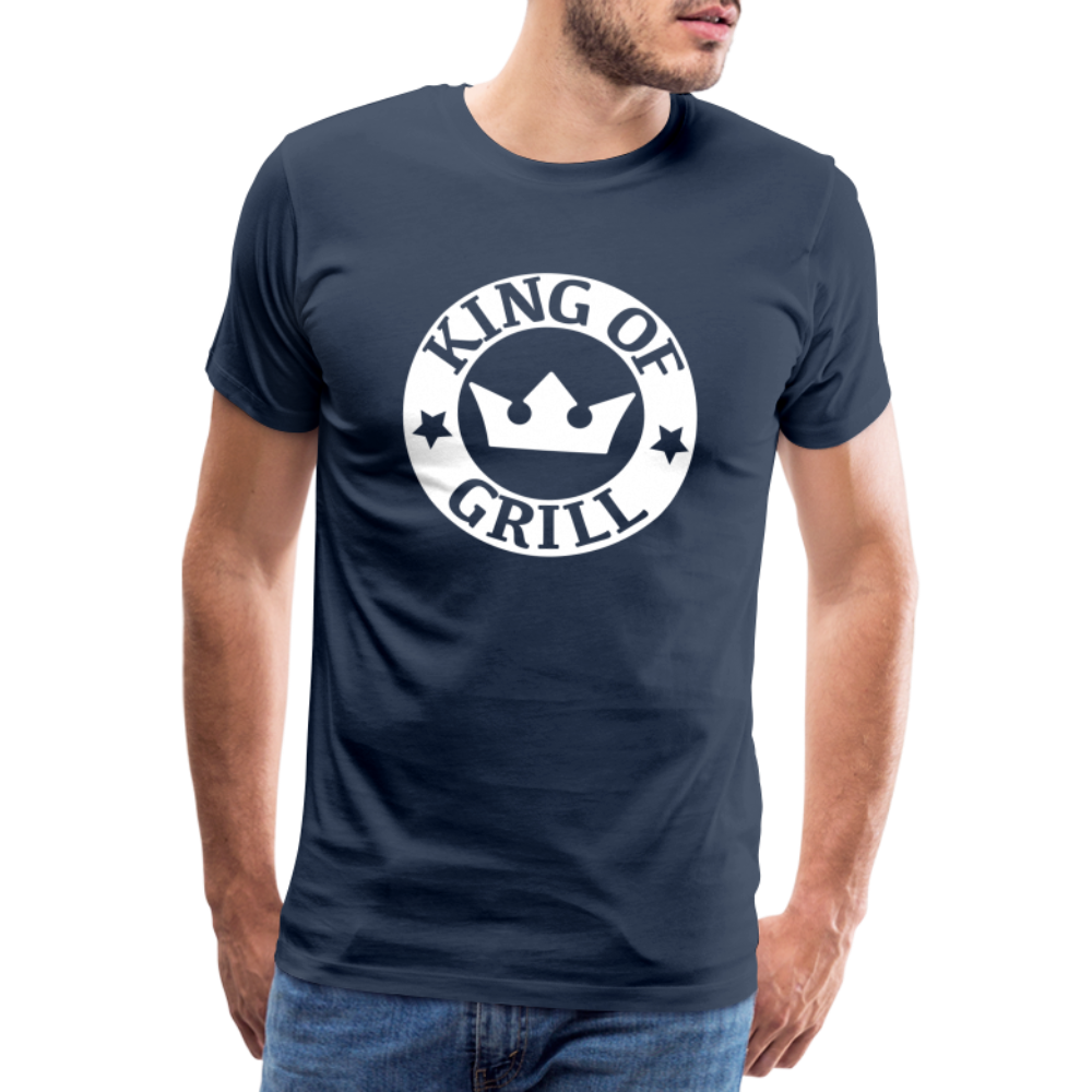 Männer Premium T-Shirt KING OF GRILL - Navy