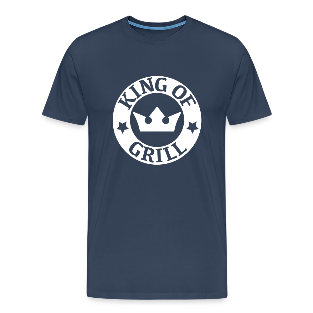 Männer Premium T-Shirt KING OF GRILL - Navy