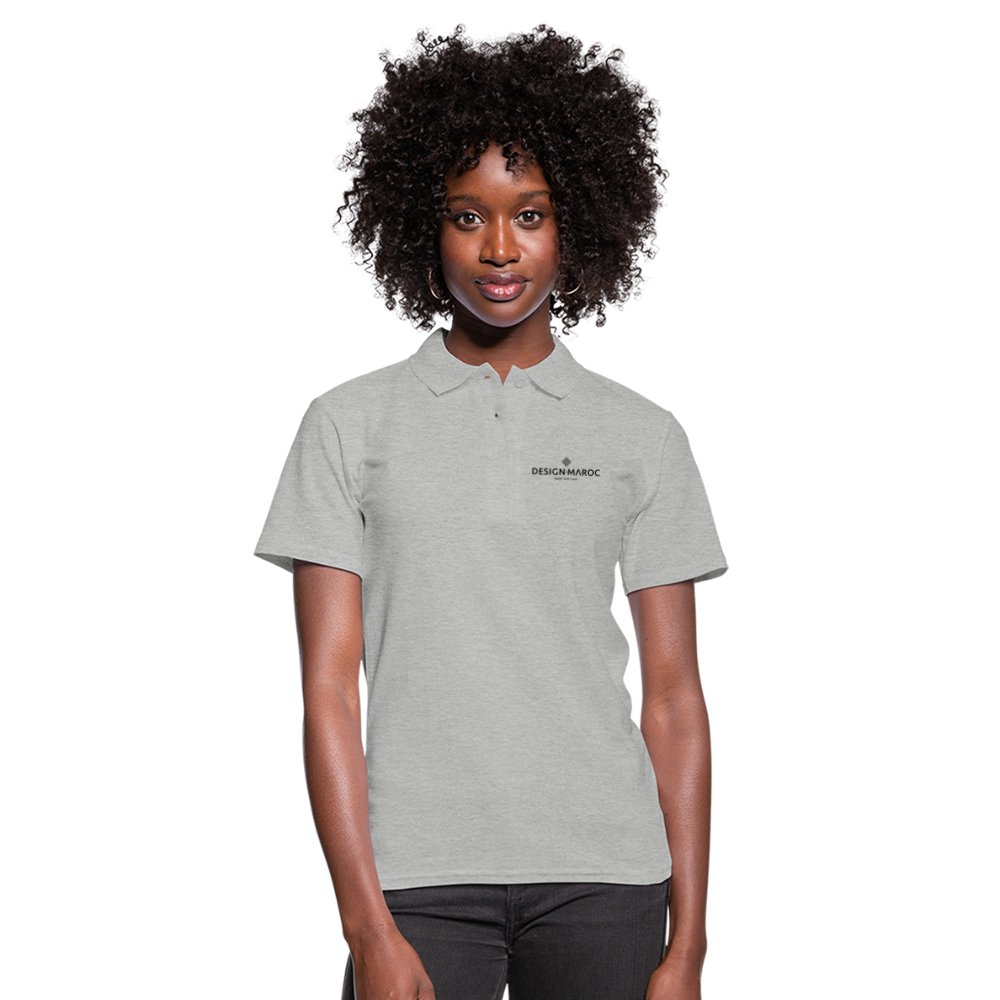 Frauen Polo Shirt DESIGN·MAROC - Grau meliert