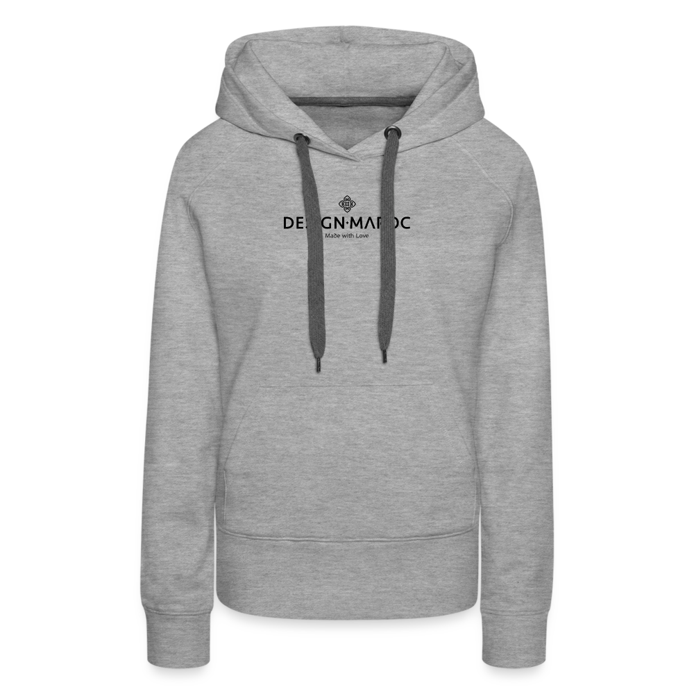 Frauen Premium Hoodie DESIGN·MAROC - Grau meliert