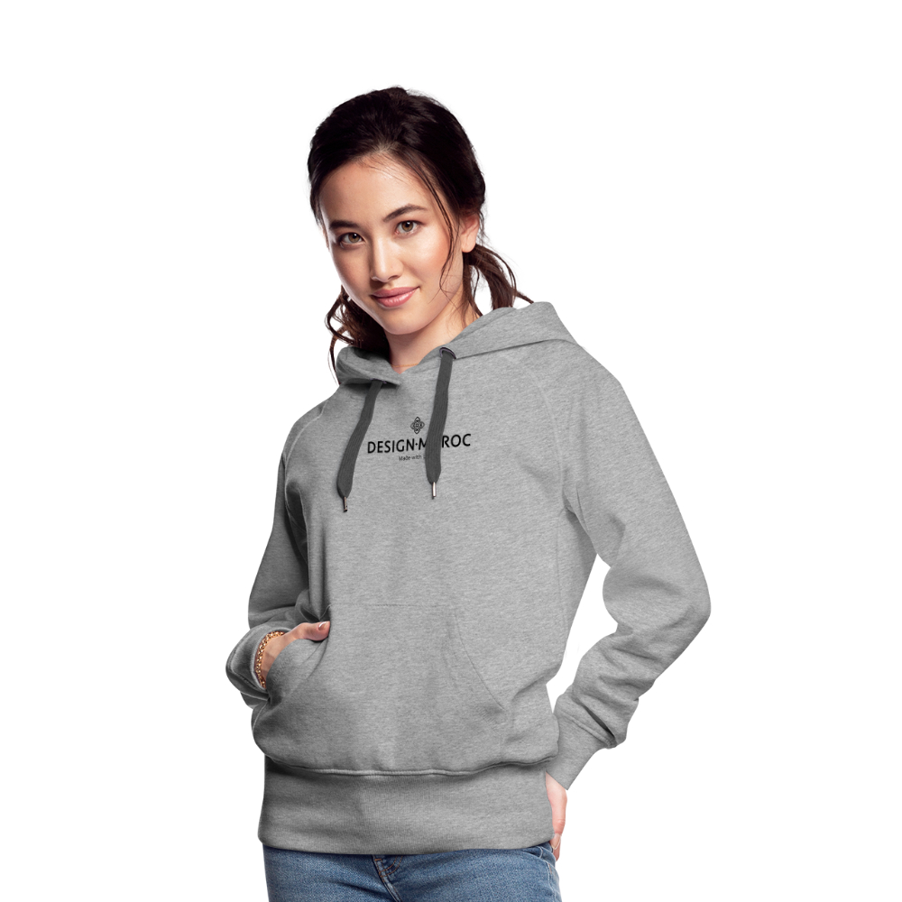 Frauen Premium Hoodie DESIGN·MAROC - Grau meliert