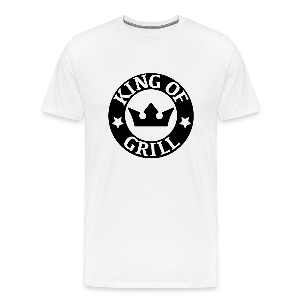 Männer Premium T-Shirt KING OF GRILL - weiß