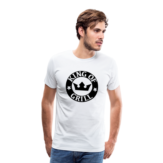 Männer Premium T-Shirt KING OF GRILL - weiß