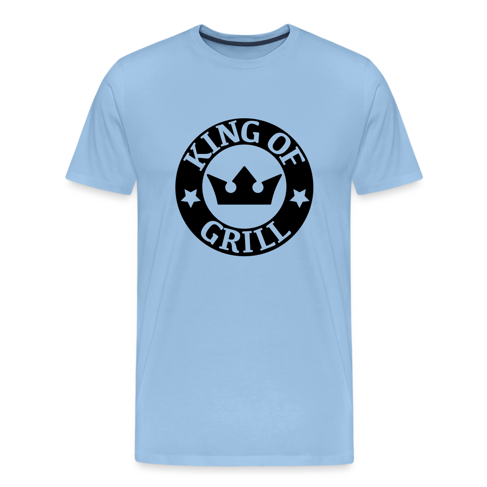 Männer Premium T-Shirt KING OF GRILL - Sky