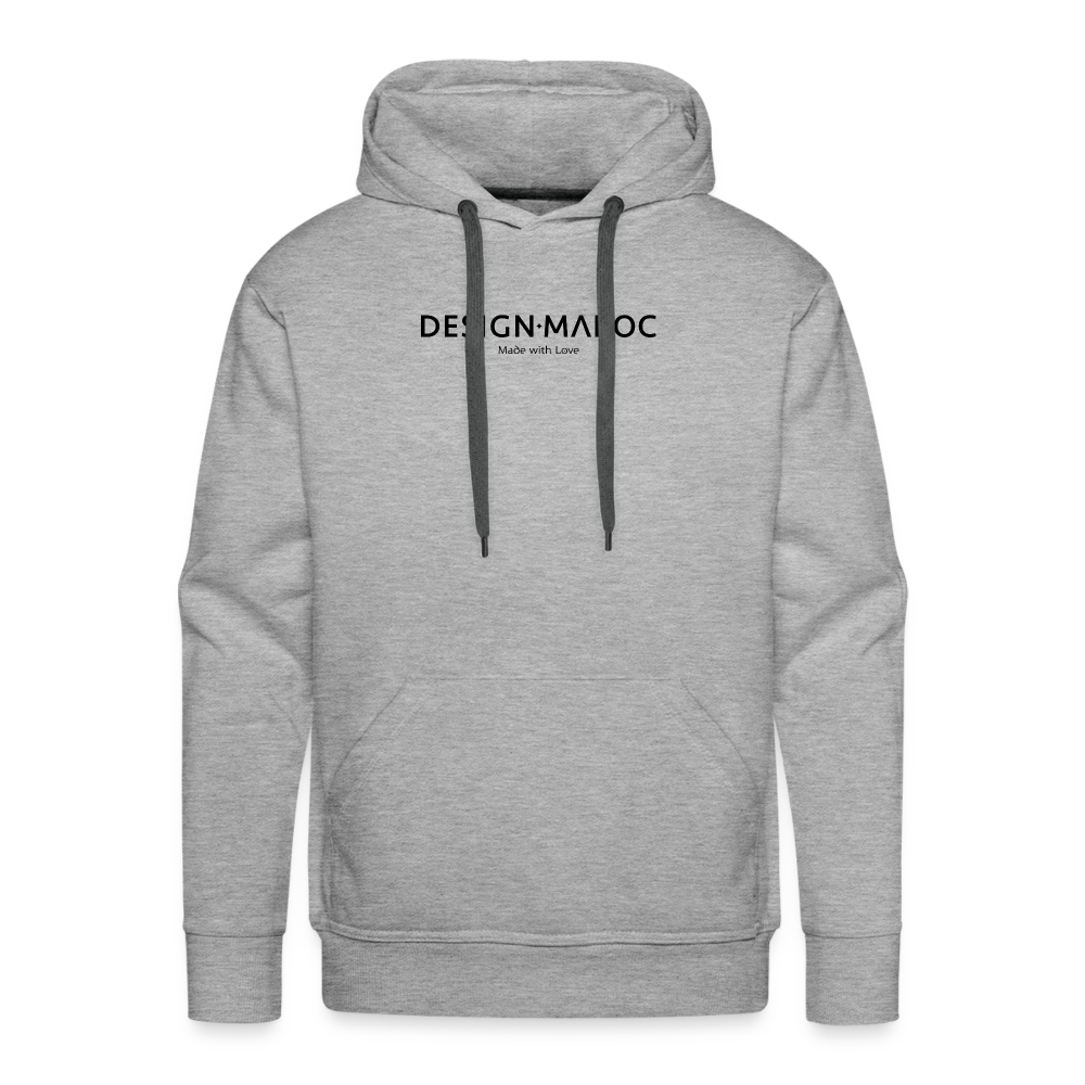 Men’s Premium Hoodie DESIGN·MAROC - Grau meliert