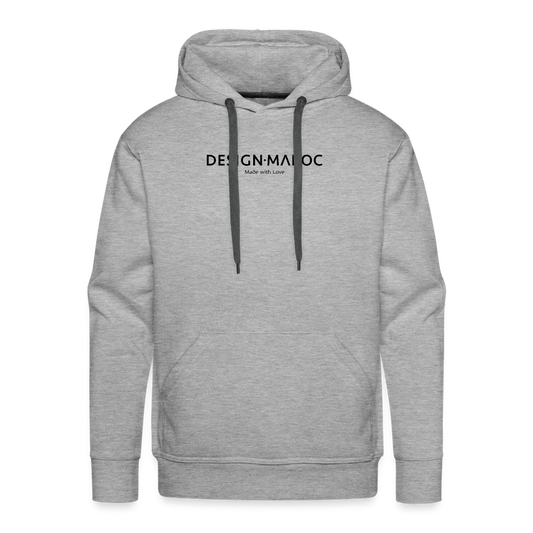 Men’s Premium Hoodie DESIGN·MAROC - Grau meliert