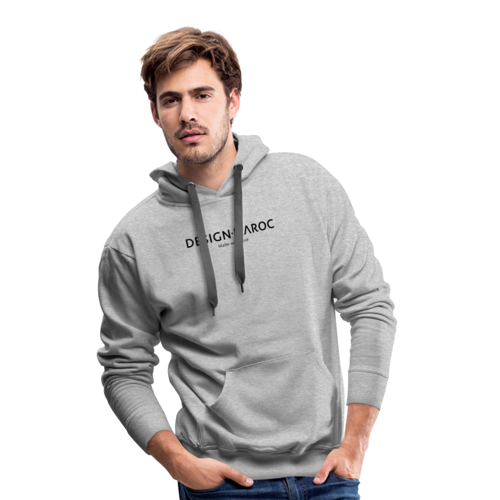 Men’s Premium Hoodie DESIGN·MAROC - Grau meliert