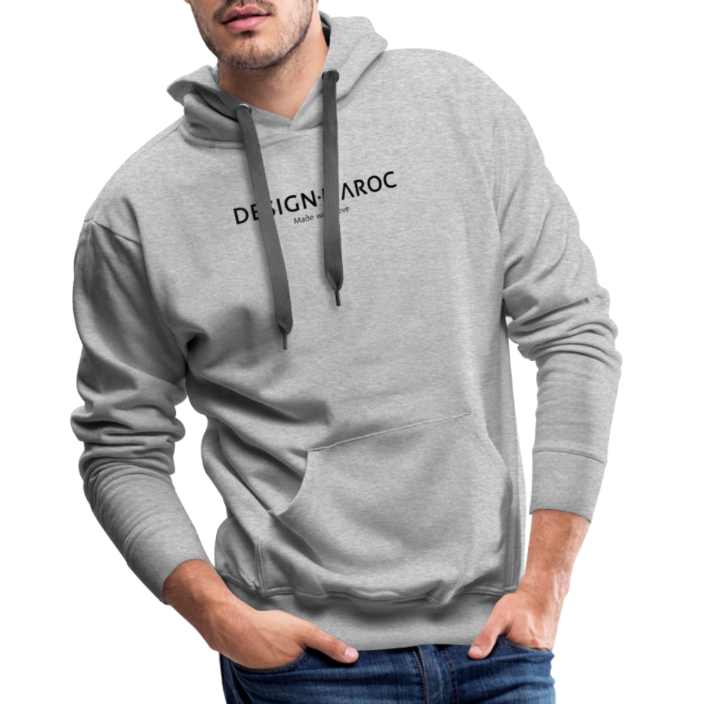 Men’s Premium Hoodie DESIGN·MAROC - Grau meliert