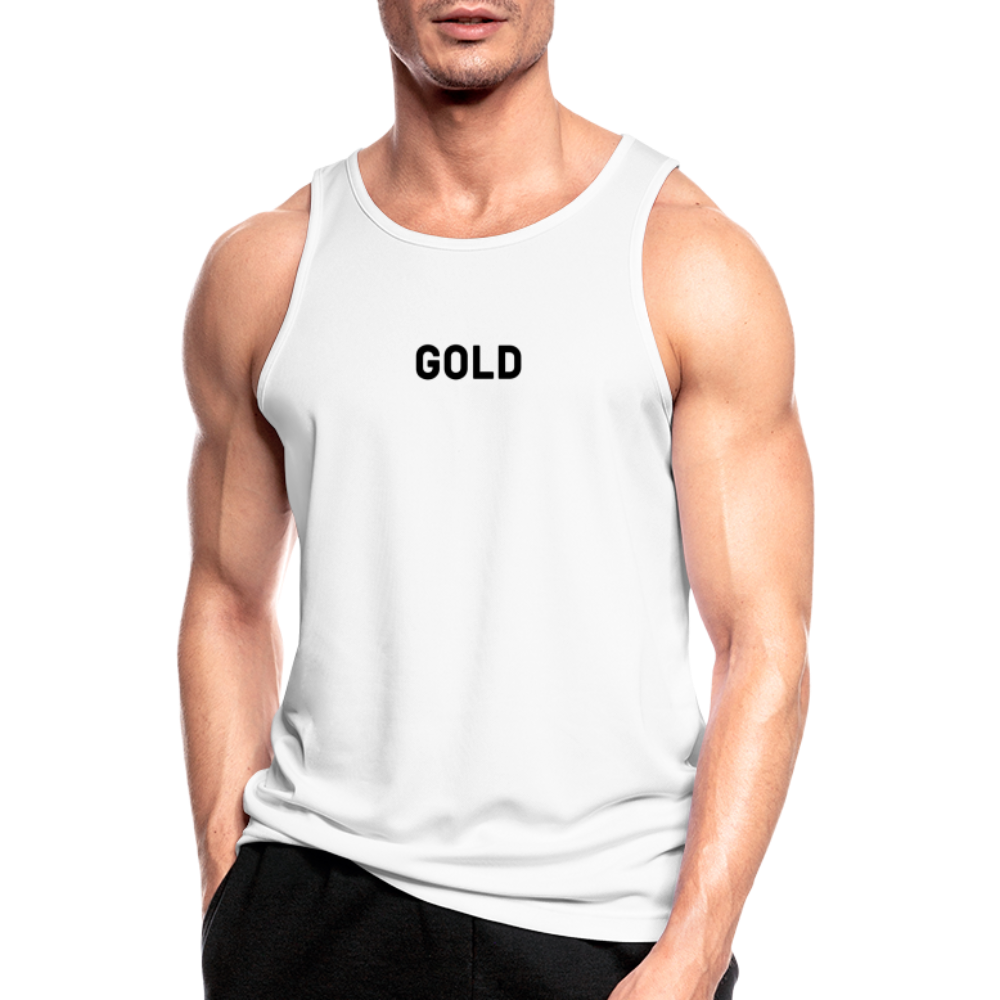 Männer Tank Top atmungsaktiv GOLD - weiß