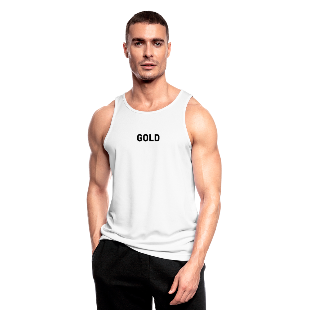 Männer Tank Top atmungsaktiv GOLD - weiß