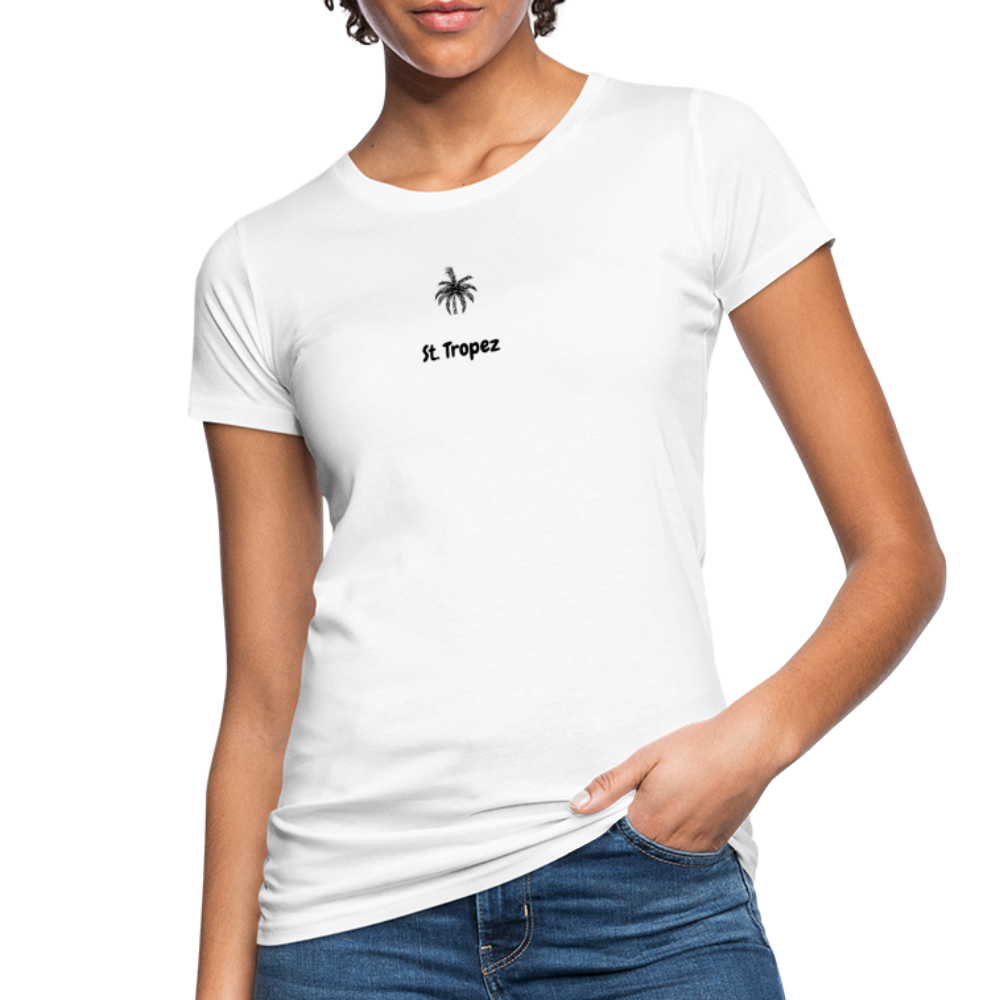 Frauen Bio-T-Shirt ST. TROPEZ with palm - weiß