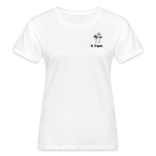 Frauen Bio-T-Shirt ST. TROPEZ 3 palmes - weiß