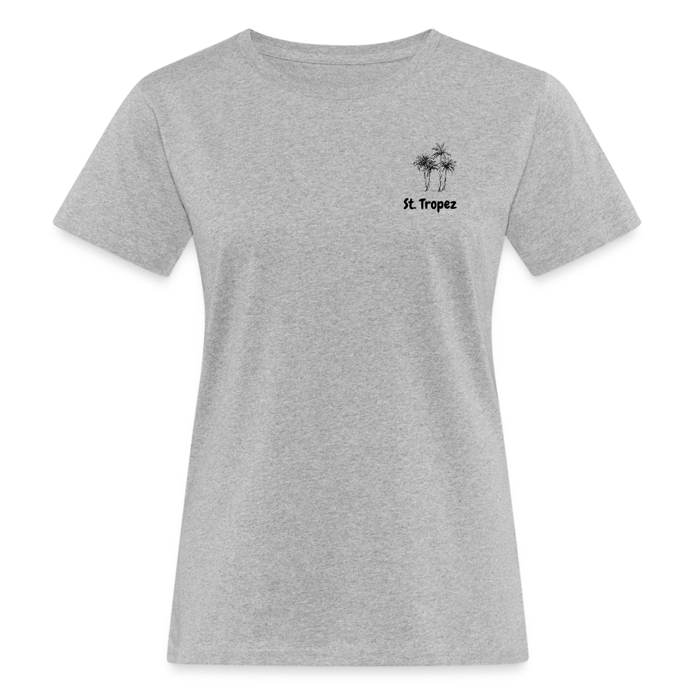 Frauen Bio-T-Shirt ST. TROPEZ 3 palmes - Grau meliert