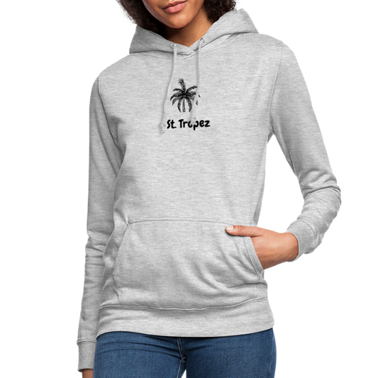 Frauen Hoodie ST. TROPEZ - Hellgrau meliert