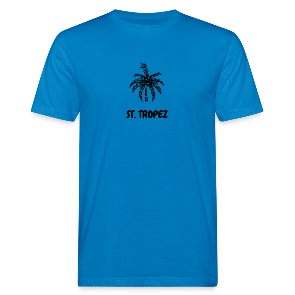 Männer Bio-T-Shirt ST. TROPEZ - Pfauenblau