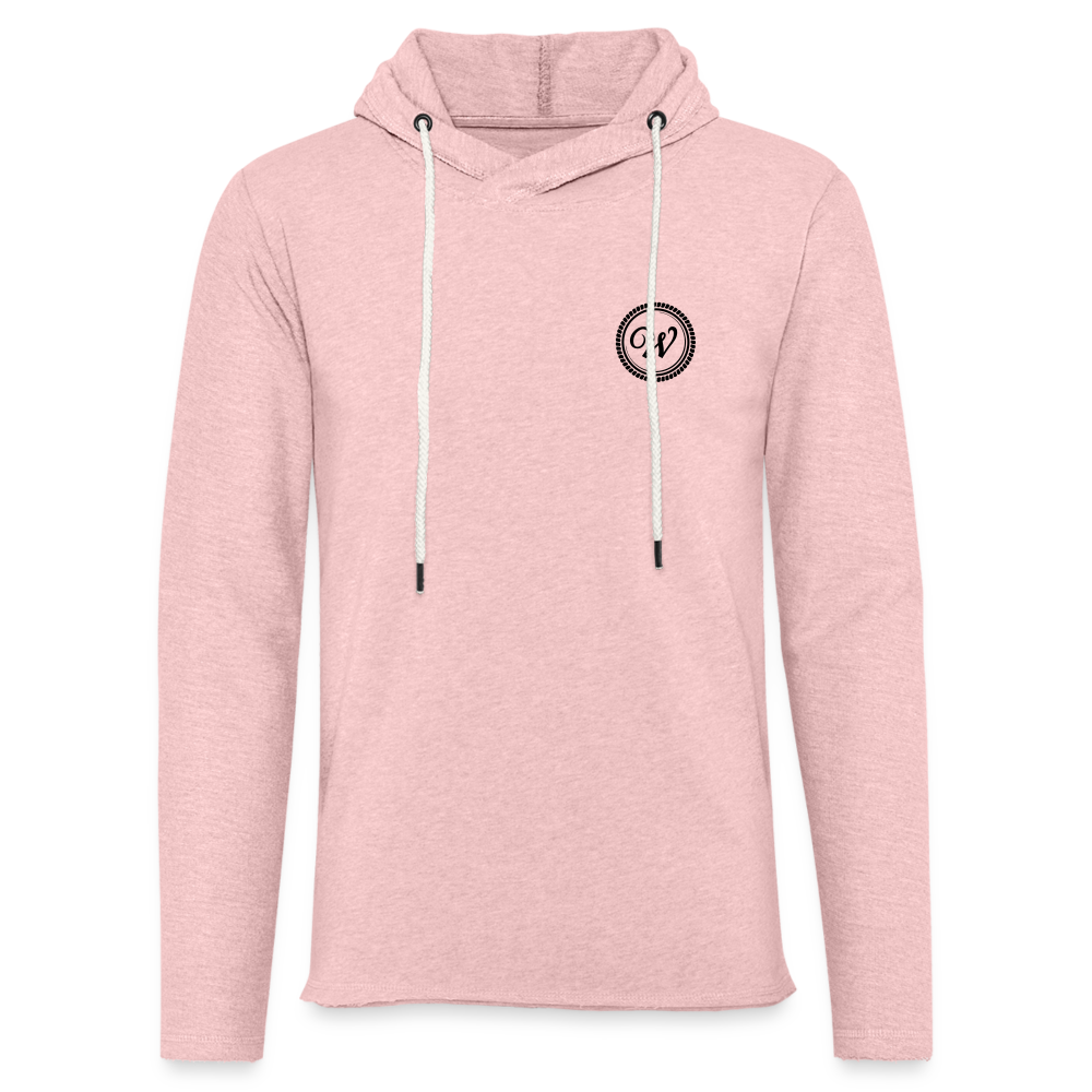 Leichtes Kapuzensweatshirt Unisex - Rosa-Creme meliert