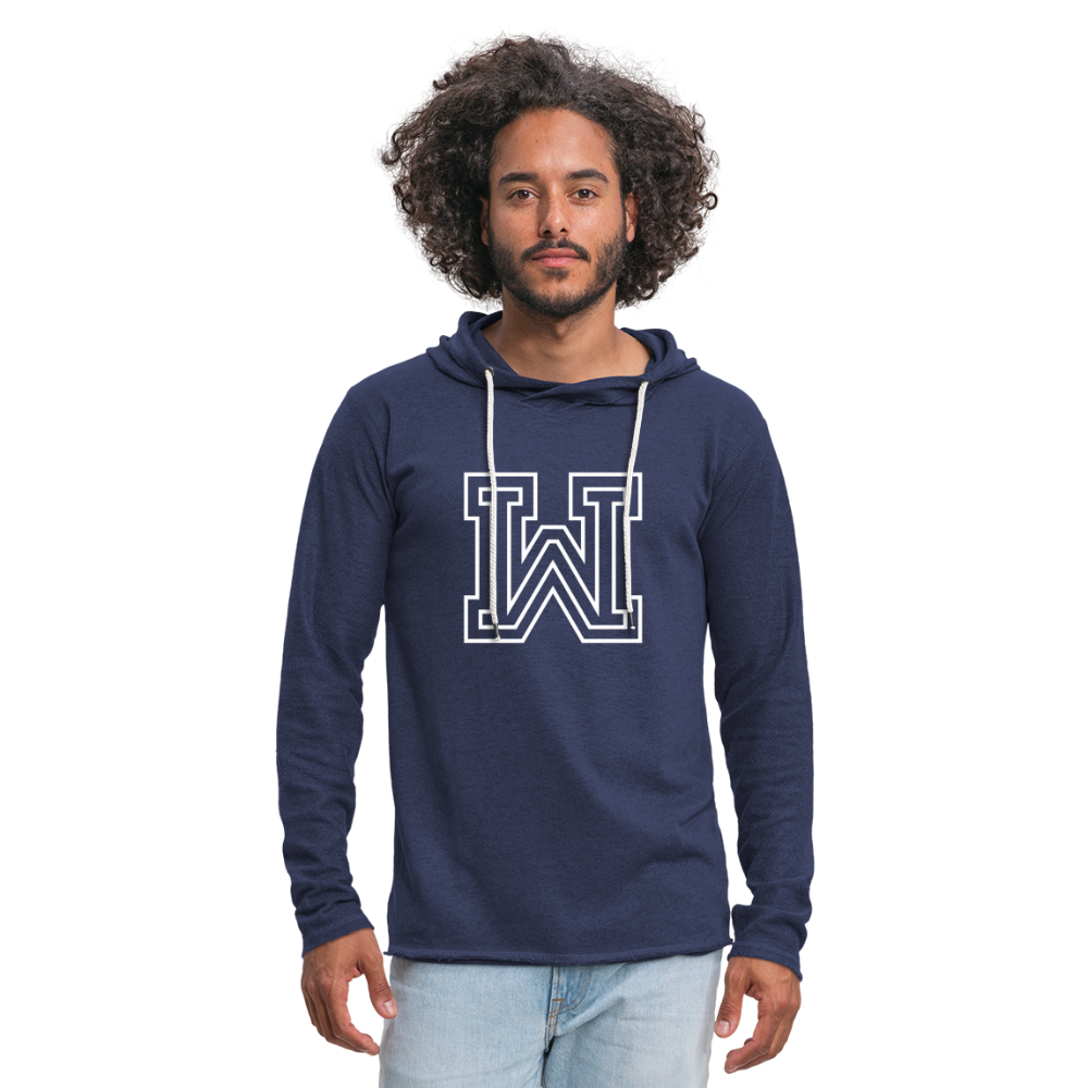 Leichtes Kapuzensweatshirt Unisex - Navy meliert