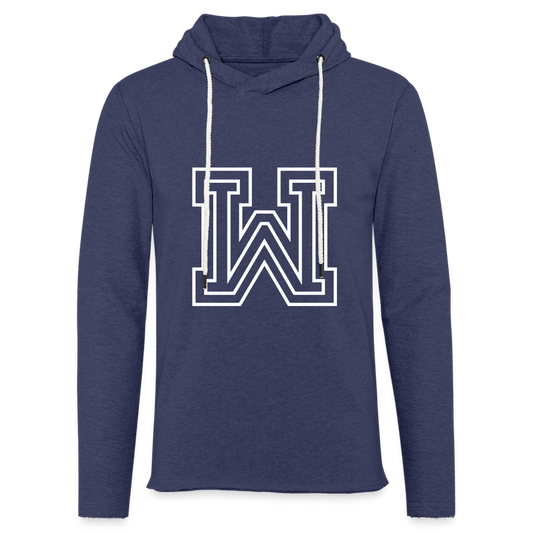 Leichtes Kapuzensweatshirt Unisex - Navy meliert