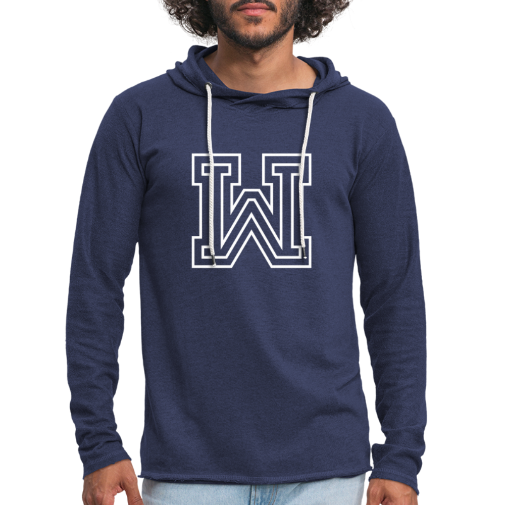 Leichtes Kapuzensweatshirt Unisex - Navy meliert