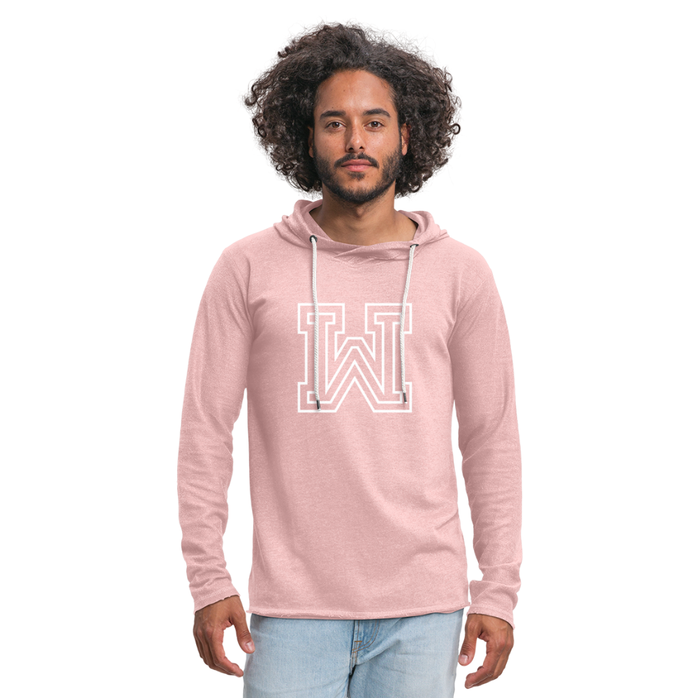 Leichtes Kapuzensweatshirt Unisex - Rosa-Creme meliert