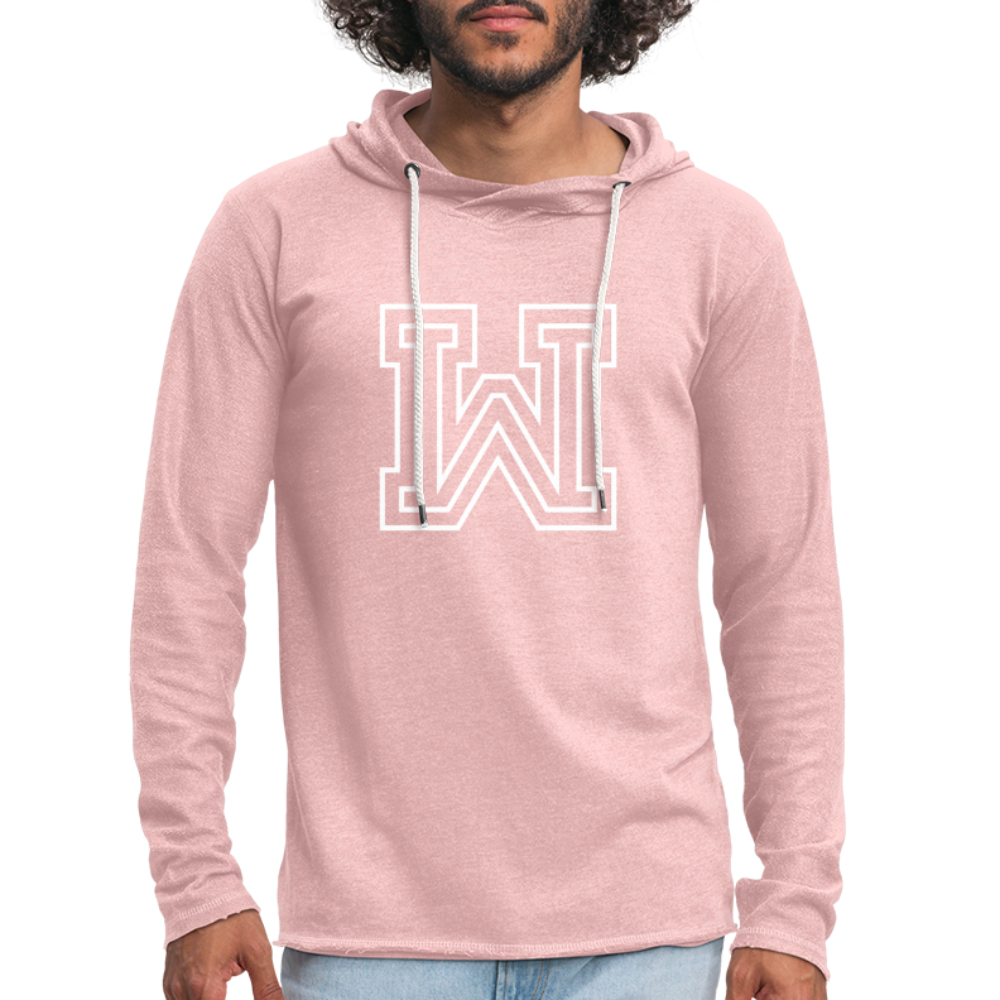 Leichtes Kapuzensweatshirt Unisex - Rosa-Creme meliert