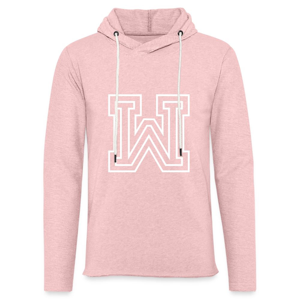 Leichtes Kapuzensweatshirt Unisex - Rosa-Creme meliert